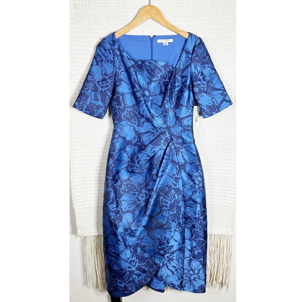 KAY UNGER mediterranean blue Tallulah t-length formal dress 2 NEW